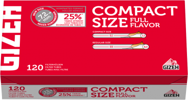 Gizeh Compact Size Filterhülsen 120er 7,2mm Durchmesser 5er Pack